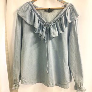 Vintage 90’s  NYline Lace Up Peasant Top